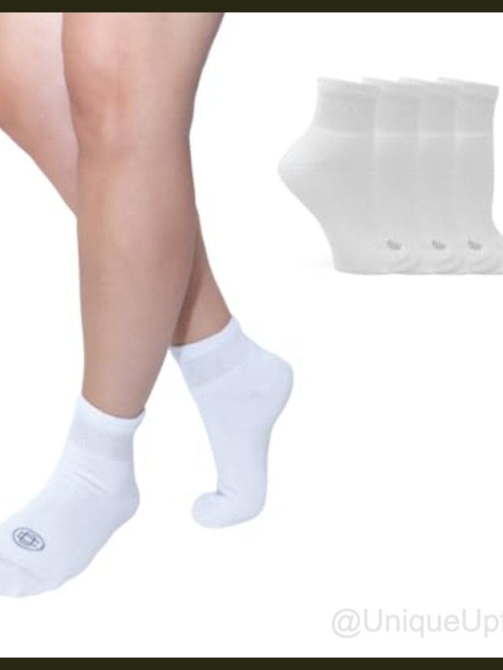 Diabetic Socks Non-Binding Seamless Toe Full Cushion Quarter Ankle 4 Pk